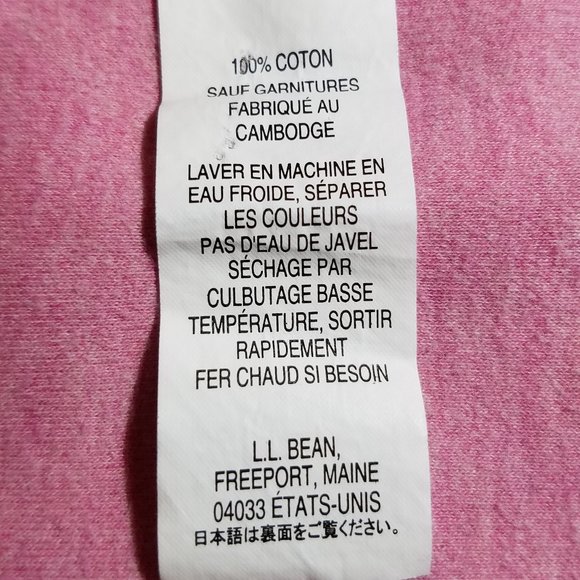 L.L. Bean Heather Pink Cotton Interlock Long Sleeve Turtleneck - Picture 7 of 8